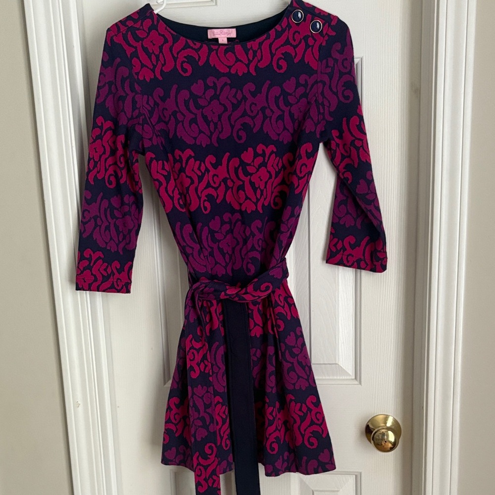 Lilly Pulitzer Vibrant Pink and Deep Purple Dress